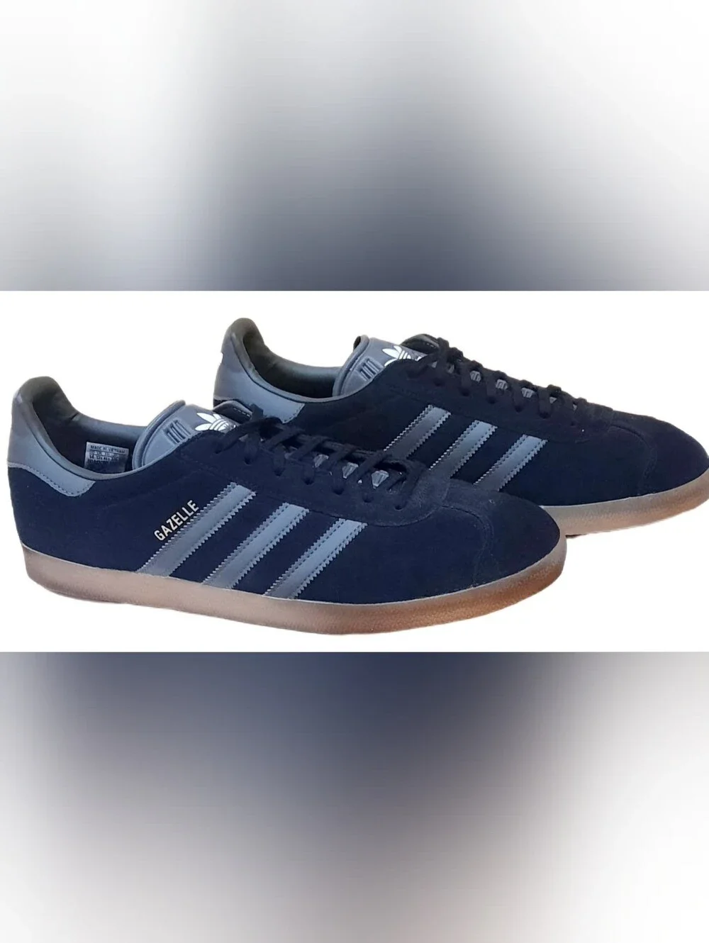 Adidas-Gazelle 'Black Pantone Gum' Men's Fashion Sneakers.  Shoes Size 14